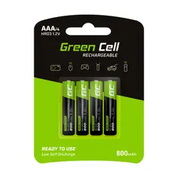 Green Cell GR04 pile domestique Batterie rechargeable AAA Hybrides nickel-métal (NiMH)
