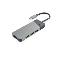 Green Cell HUBGC01 hub & concentrateur USB Type-C 5000 Mbit/s Argent