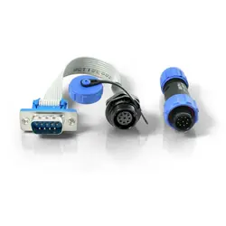 QuWireless QRS232 prise de courant RS-232 Noir, Bleu, Blanc