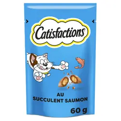 Catisfactions Friandises saveur saumon pour chat et chaton 60g
