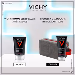 Vichy Homme Hydra Mag C+ Soin Hydratant Anti-Fatigue Visage Et Yeux Sensibles | 50ml TROUSSE