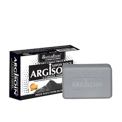 NaturEsoin Argisoin Savon à l’Argile Noire- 125 G