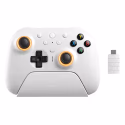 8Bitdo Ultimate 2 Wireless Blanc Bluetooth/RF/USB Manette de jeu Analogique/Numérique Android, MAC, PC
