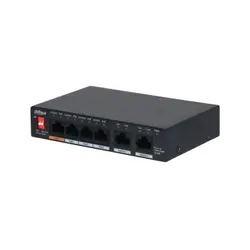 Dahua Technology PFS3006-4GT-60-V2 Gigabit Ethernet (10/100/1000) Connexion Ethernet, supportant l'alimentation via ce port (PoE) Noir