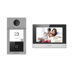 Hikvision DS-KIS604-S(C) système vidéophone 2 MP 17,8 cm (7") Noir, Gris, Argent
