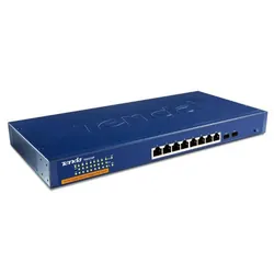 Tenda TEG1210P commutateur réseau Géré L2 Connexion Ethernet, supportant l'alimentation via ce port (PoE) Bleu