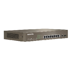 Tenda TEG3210P commutateur réseau Géré Gigabit Ethernet (10/100/1000) Connexion Ethernet, supportant l'alimentation via ce port (PoE) 1U Bronze