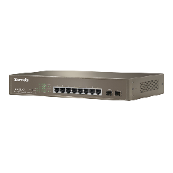 Tenda TEG3210P commutateur réseau Géré Gigabit Ethernet (10/100/1000) Connexion Ethernet, supportant l'alimentation via ce port (PoE) 1U Bronze