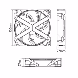 DeepCool MF120 GT Boitier PC Ventilateur 12 cm Noir, Blanc 3 pièce(s) - Vue supplémentaire 15