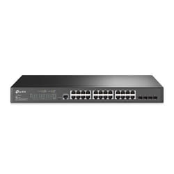 TP-Link JetStream 24-Port Gigabit L2+ Managed Switch with 4 SFP SlotsPORT: 24× Gigabit RJ45 Ports, 4× Gigabit SFP Slots, RJ45/Micro-USB Console PortSPEC: 1U 19-inch Rack-mountable Steel CaseFEATURE: I (TL-SG3428)