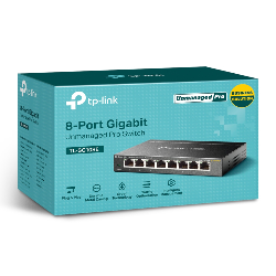 TP-Link TL-SG108E commutateur réseau Géré L2 Gigabit Ethernet (10/100/1000) Noir (TL-SG108E)