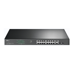 TP-LINK TL-SG1218MP commutateur réseau Fast Ethernet (10/100) Connexion Ethernet, supportant l'alimentation via ce port (PoE) Noir (TL-SG1218MP)