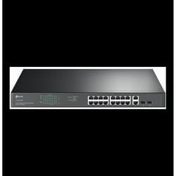 TP-LINK TL-SG1218MP commutateur réseau Fast Ethernet (10/100) Connexion Ethernet, supportant l'alimentation via ce port (PoE) Noir (TL-SG1218MP)