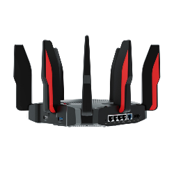 TP-LINK ARCHER GX90 routeur sans fil Gigabit Ethernet Tri-bande (2,4 GHz / 5 GHz / 5 GHz) 4G Noir, Rouge