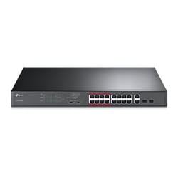 TP-Link UnmanagedPoE Swtich, 16 ports 10/100Mb/s, 2 ports gigabit (TL-SL1218MP)