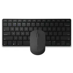 Rapoo 9000M clavier Souris incluse Bluetooth QWERTY Noir, Argent