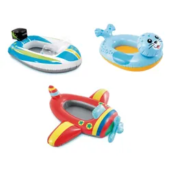 Intex 59380NP flotteur de plage et de piscine Multicolore Motif Vinyl Bouée à chevaucher