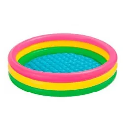 Intex 57412NP piscine hors sol Piscine gonflable Rond 136 L Bleu, Gris, Rouge, Jaune