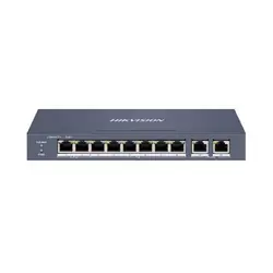 Hikvision DS-3E1310HP-EI commutateur réseau Géré Fast Ethernet (10/100) Connexion Ethernet, supportant l'alimentation via ce port (PoE) Gris
