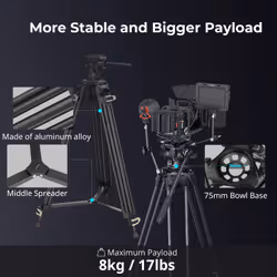 SmallRig 3751B trépied Caméscope portable 3 pieds Noir - Vue supplémentaire 7