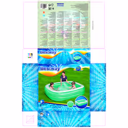 Bestway PISCINE RECTANGULAIRE 2.01m x 1.5m x 51cm - bleue - Vue supplémentaire 8