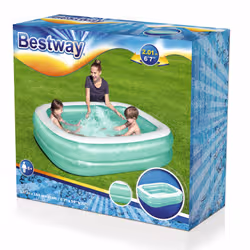 Bestway PISCINE RECTANGULAIRE 2.01m x 1.5m x 51cm - bleue - Vue supplémentaire 9
