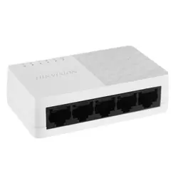 Hikvision DS-3E0505D-O commutateur réseau Gigabit Ethernet (10/100/1000) Noir, Blanc