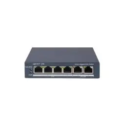 Hikvision DS-3E1506P-EI commutateur réseau Géré Gigabit Ethernet (10/100/1000) Connexion Ethernet, supportant l'alimentation via ce port (PoE) Gris