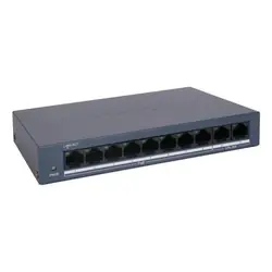 Hikvision DS-XS0110-P/Polish Non-géré Fast Ethernet (10/100) Connexion Ethernet, supportant l'alimentation via ce port (PoE) Gris