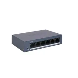 Hikvision DS-XS0106-P/POLISH commutateur réseau Non-géré Fast Ethernet (10/100) Connexion Ethernet, supportant l'alimentation via ce port (PoE) Bleu foncé