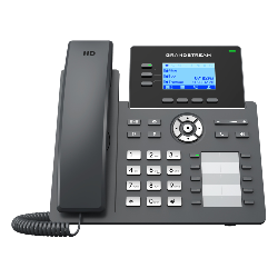 Grandstream Networks GRP2604 téléphone fixe Noir 3 lignes LCD