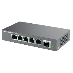 Grandstream Networks GWN7701P commutateur réseau Non-géré Gigabit Ethernet (10/100/1000) Connexion Ethernet, supportant l'alimentation via ce port (PoE) Noir