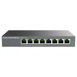 Grandstream Networks GWN7711P commutateur réseau Géré L2 Gigabit Ethernet (10/100/1000) Connexion Ethernet, supportant l'alimentation via ce port (PoE) Montage sur le bureau ou sur le mur Gris