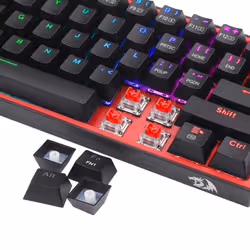 REDRAGON FIZZ PRO K616-RGB B clavier Jouer USB + RF Wireless + Bluetooth QWERTY Anglais Noir, Rouge - Vue supplémentaire 4