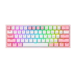 REDRAGON K616 Fizz Pro white/pink clavier USB + RF Wireless + Bluetooth Rose, Blanc