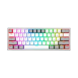 REDRAGON FIZZ PRO K616 clavier Jouer USB + RF Wireless + Bluetooth QWERTY Anglais Gris, Blanc