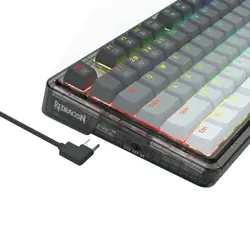 REDRAGON K673GG-RGB-PRO Ucal Pro clavier USB + RF Wireless + Bluetooth Noir, Gris