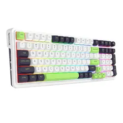REDRAGON K686WBG-RGB-MAX Eisa Max clavier USB + RF Wireless + Bluetooth Blanc, Noir