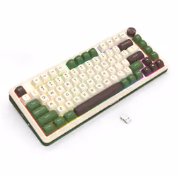 REDRAGON K681CGC-RGB-PRO Cyrus clavier USB + RF Wireless + Bluetooth Blanc, Vert - Vue supplémentaire 3