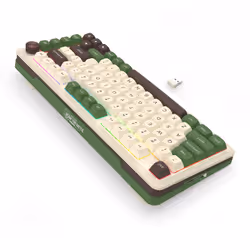 REDRAGON K681CGC-RGB-PRO Cyrus clavier USB + RF Wireless + Bluetooth Blanc, Vert - Vue supplémentaire 4