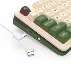 REDRAGON K681CGC-RGB-PRO Cyrus clavier USB + RF Wireless + Bluetooth Blanc, Vert - Vue supplémentaire 7