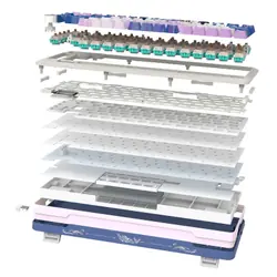 REDRAGON K708AK-RGB-PRO FLEKACT clavier USB + RF Wireless + Bluetooth Blanc