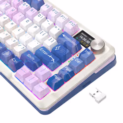 REDRAGON K708AK-RGB-PRO FLEKACT clavier USB + RF Wireless + Bluetooth Blanc - Vue supplémentaire 6