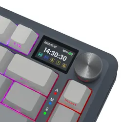 REDRAGON K708GG-RGB-PRO Flekact clavier USB + RF Wireless + Bluetooth Noir, Gris