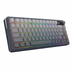 REDRAGON K708GG-RGB-PRO Flekact clavier USB + RF Wireless + Bluetooth Noir, Gris - Vue supplémentaire 2