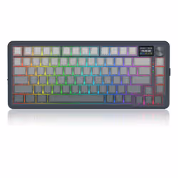 REDRAGON K708GG-RGB-PRO Flekact clavier USB + RF Wireless + Bluetooth Noir, Gris - Vue supplémentaire 3