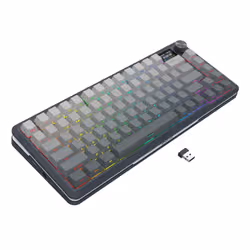 REDRAGON K708GG-RGB-PRO Flekact clavier USB + RF Wireless + Bluetooth Noir, Gris - Vue supplémentaire 8