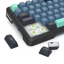 REDRAGON K724GBG-RGB-PRO Behemoth clavier USB + RF Wireless + Bluetooth Gris, Bleu