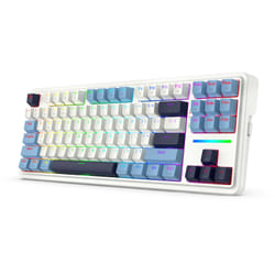 REDRAGON K728WBB-RGB-PRO Antonium Pro clavier USB + RF Wireless + Bluetooth Blanc, Bleu