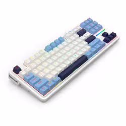 REDRAGON K728WBB-RGB-PRO Antonium Pro clavier USB + RF Wireless + Bluetooth Blanc, Bleu - Vue supplémentaire 3